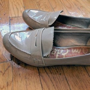 Sam Edelman taupe patent 'Etienne' Loafers 8M